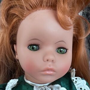 Vintage Lissi Batz GmbH -#126 doll Red hair green eyes perfect condition.